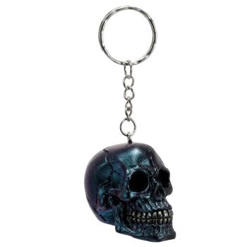 Porte-clés Skulls and Roses Dark Metallic et Gold Skull 4