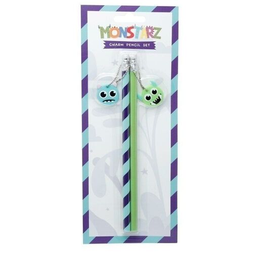 Monstarz Monster Set of 2 PVC Charm Pencils