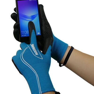 Thin and warm blue gloves, gardening, handling- MAXFREEZE -Size 8