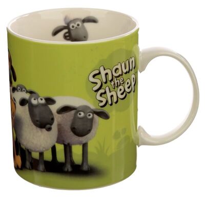Taza de porcelana la oveja Shaun Verde