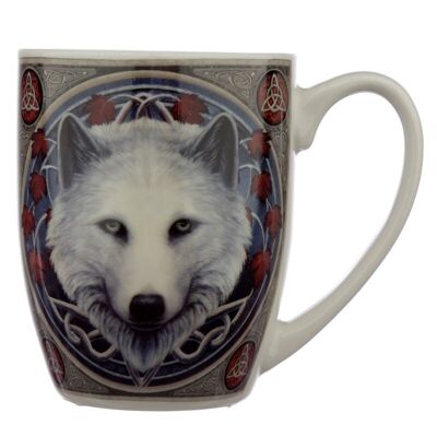 Taza de porcelana Lobo Guardian of the Falls de Lisa Parker