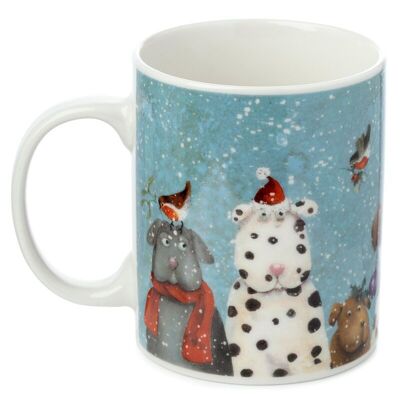 Tazza in porcellana Jan Pashley Christmas Dogs