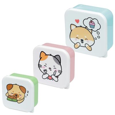 3er-Set Lunchbox S/M/L Adoramals Pets