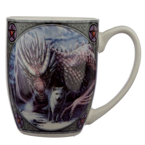 Lisa Parker Alliance Wolf & Dragon Porcelain Mug