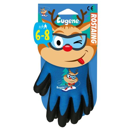 Les gants chauds enfant EUGENE sont idéals pour toutes les activités extérieures demi-saison. Taille 6-8 ans