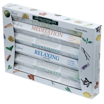 37322 Stamford Hex Incense Sticks 6 Pack Variety Set Aromatherapy