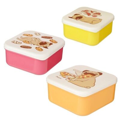 Set of 3 Lunch Box S/M/L Mopps Pug