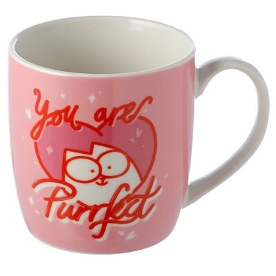Pink Valentine\'s Simon\'s Cat You are Purrfect Porcelain Mug