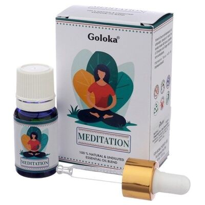 Meditazione con olio essenziale naturale di miscela Goloka