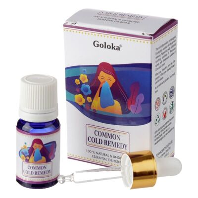 Rimedio per il raffreddore con miscela naturale di olio essenziale di Goloka