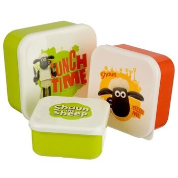 Lot de 3 Lunch Box S/M/L Shaun Le Mouton 1