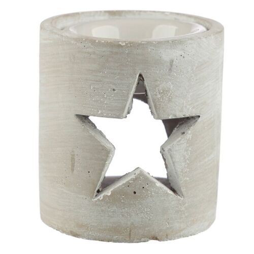 Grey Eden Christmas Star Concrete Oil Burner