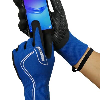 Thin and warm blue gloves, gardening, handling- MAXFREEZE --Size 9
