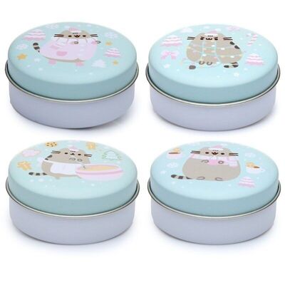 Pusheen Cat Christmas Lip Balm in a Tin