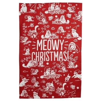 Torchon en poly coton - Simon\'s Cat Meowy Christmas 2
