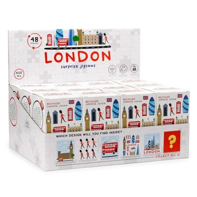 Puzzle per bambini riciclato da 48 pezzi London Souvenir Surprise