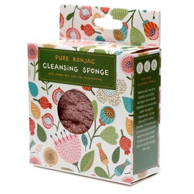 Pick of the Bunch Autumn Falls Pure Konjac Cleansing Sponge with Red Clay