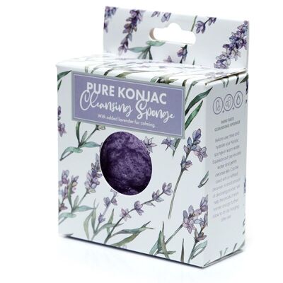 Auswahl des Bunch Lavender Pure Konjac Reinigungsschwamms mit Lavendel