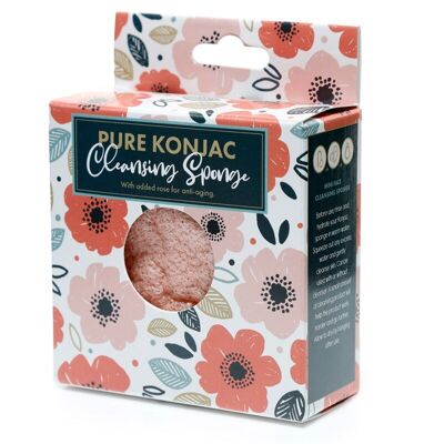 Pick of the Bunch Poppy Fields Pure Konjac Cleansing Sponge with Rose