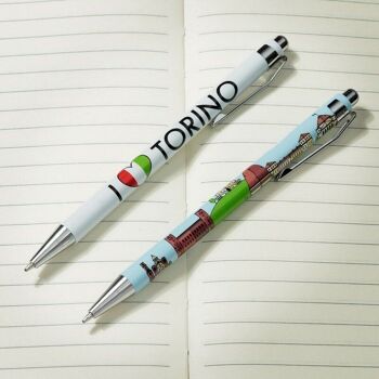 Lot de 2 stylos I Heart Torino 2