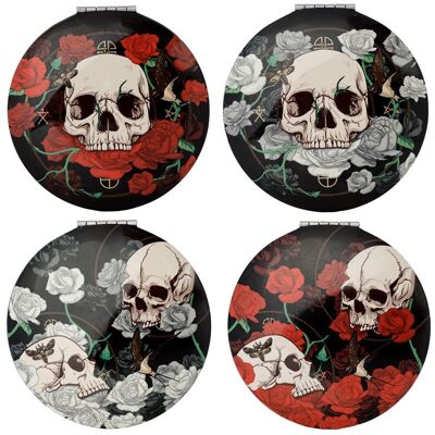 Skulls and Roses Compact Mirror