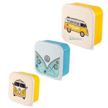 Lot de 3 Lunch Box M/L/XL Volkswagen VW T1 Camper Bus Surf 1