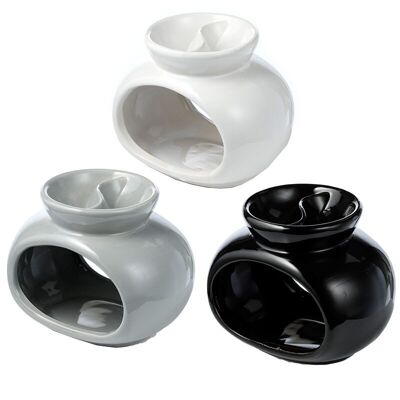 Eden Ceramic - Ovaler Öl- und Wachsschmelzbrenner mit Doppelschale