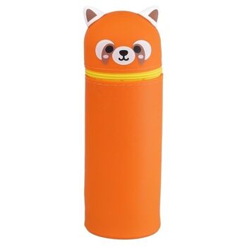 Trousse à crayons droite en silicone Panda rouge d'Adoramals 1