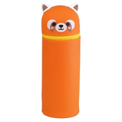 Trousse à crayons droite en silicone Panda rouge d'Adoramals