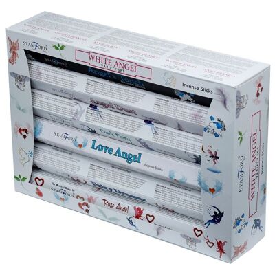 37345 Stamford Hex Angel Incienso Sticks 12 Pack Variedad Set White Angel