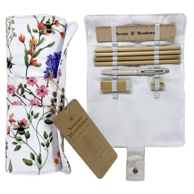 Nectar Meadows 8 Piece Recycled Stationery Set in Canvas Wrap
