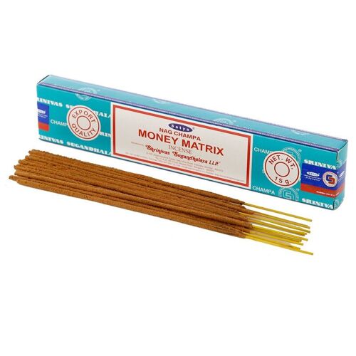 01409 Satya VFM Money Matrix Nag Champa Incense Sticks