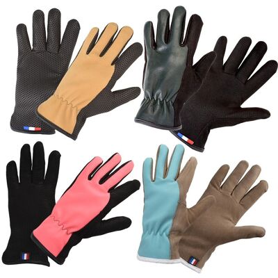Gloves made in France, soft leather, 100% eco-designed, random color FRENCHIE-Size 10