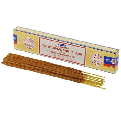 01406 Bâtonnets d'encens Satya VFM Californian Sauge Blanche Nag Champa