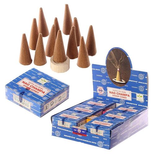 01431 Satya Sai Baba Nag Champa Dhoop Incense Cones