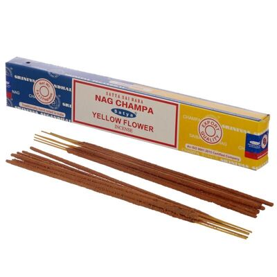 01341 Satya Nag Champa & Yellow Flower Incense Sticks