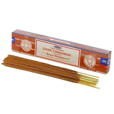 01349 Satya Dark Cinnamon Nag Champa Incense Sticks