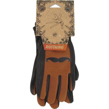 Gants de jardinage en cuir de qualité, confort et dextérité couleur chocolat MISTER- Taille 08 7