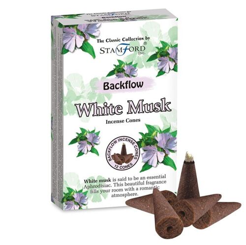 37432 Stamford Backflow Incense Cones White Musk