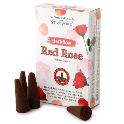 37429 Stamford Backflow Incense Cones - Red Rose