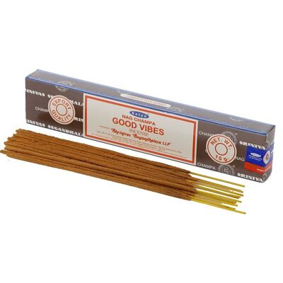 01355 Satya Good Vibes Nag Champa Incense Sticks
