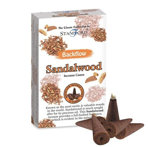 37430 Stamford Backflow Incense Cones Sandalwood