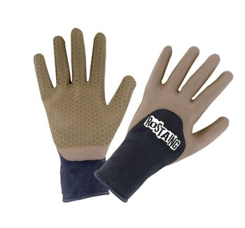 Gants de jardinage confortables et imperméables couleurs caramel et noir ONE4ALL-Taille 07 1