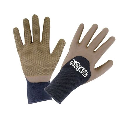 Gants de jardinage confortables et imperméables couleurs caramel et noir ONE4ALL-Taille 09