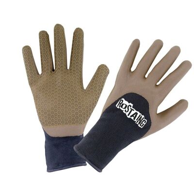 Comfortable and waterproof gardening gloves in caramel and black colors ONE4ALL-Size 09