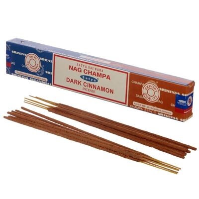 01310 Satya Nag Champa e bastoncini di incenso alla cannella scura