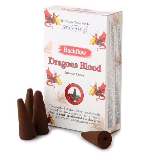 37424 Stamford Backflow Incense Cones Dragon Blood