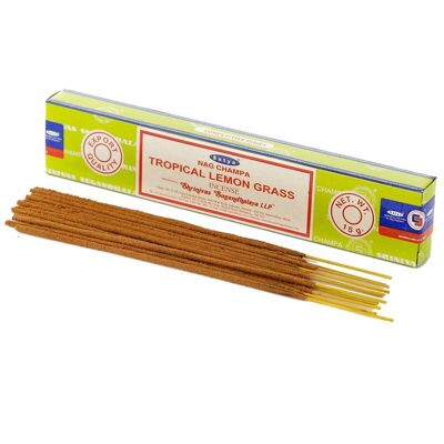 01366 Satya Tropical Lemon Grass Nag Champa Incense Sticks