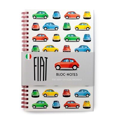 Retro Fiat 500 Spiralgebundenes A5-Notizbuch