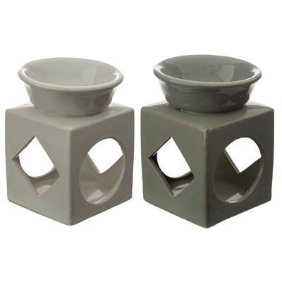 Eden Cube Keramik-Öl- und Wachsschmelzbrenner mit geometrischem Ausschnitt